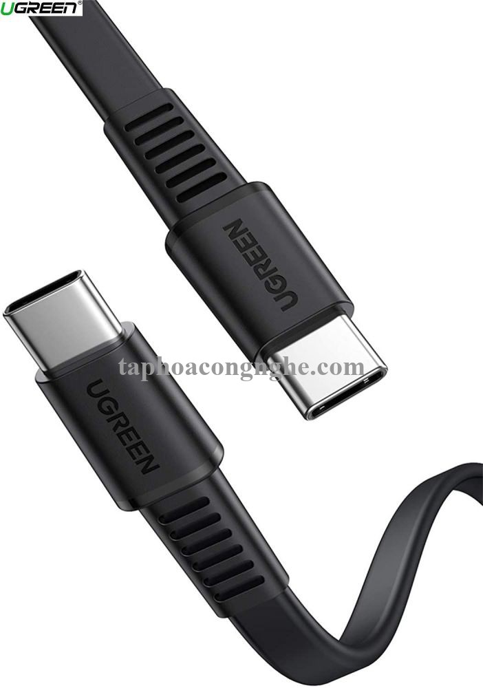 Ugreen 10974 0.5M 2.0 PD 3A 20V màu đen USB type C Cáp sạc và truyền dữ liệu máy tính ra điện thoại US333 30010974